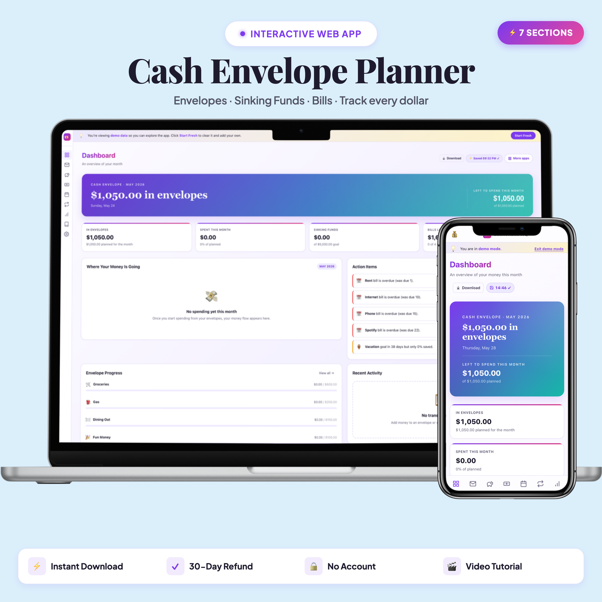 Cash Envelope Planner