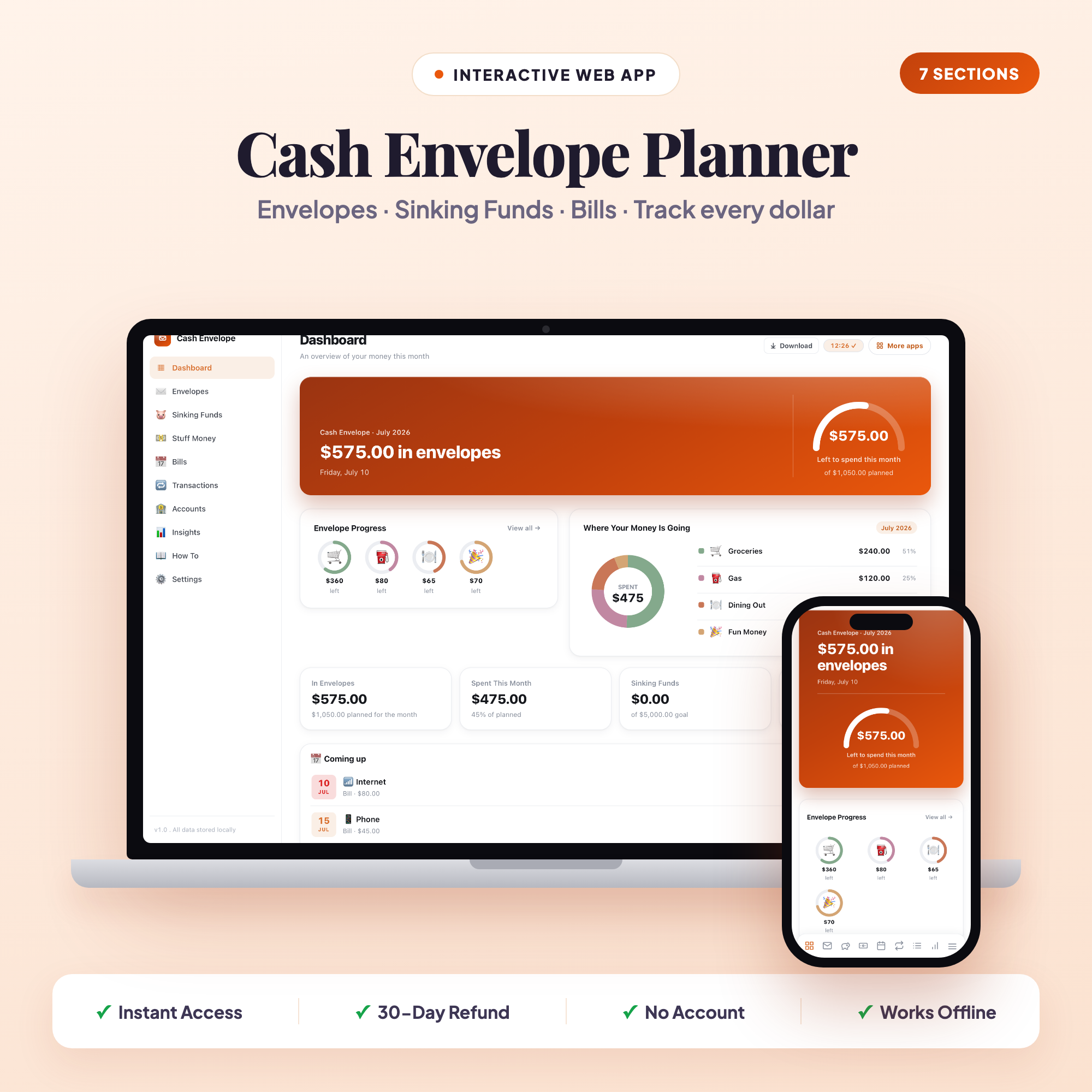 Cash Envelope Planner