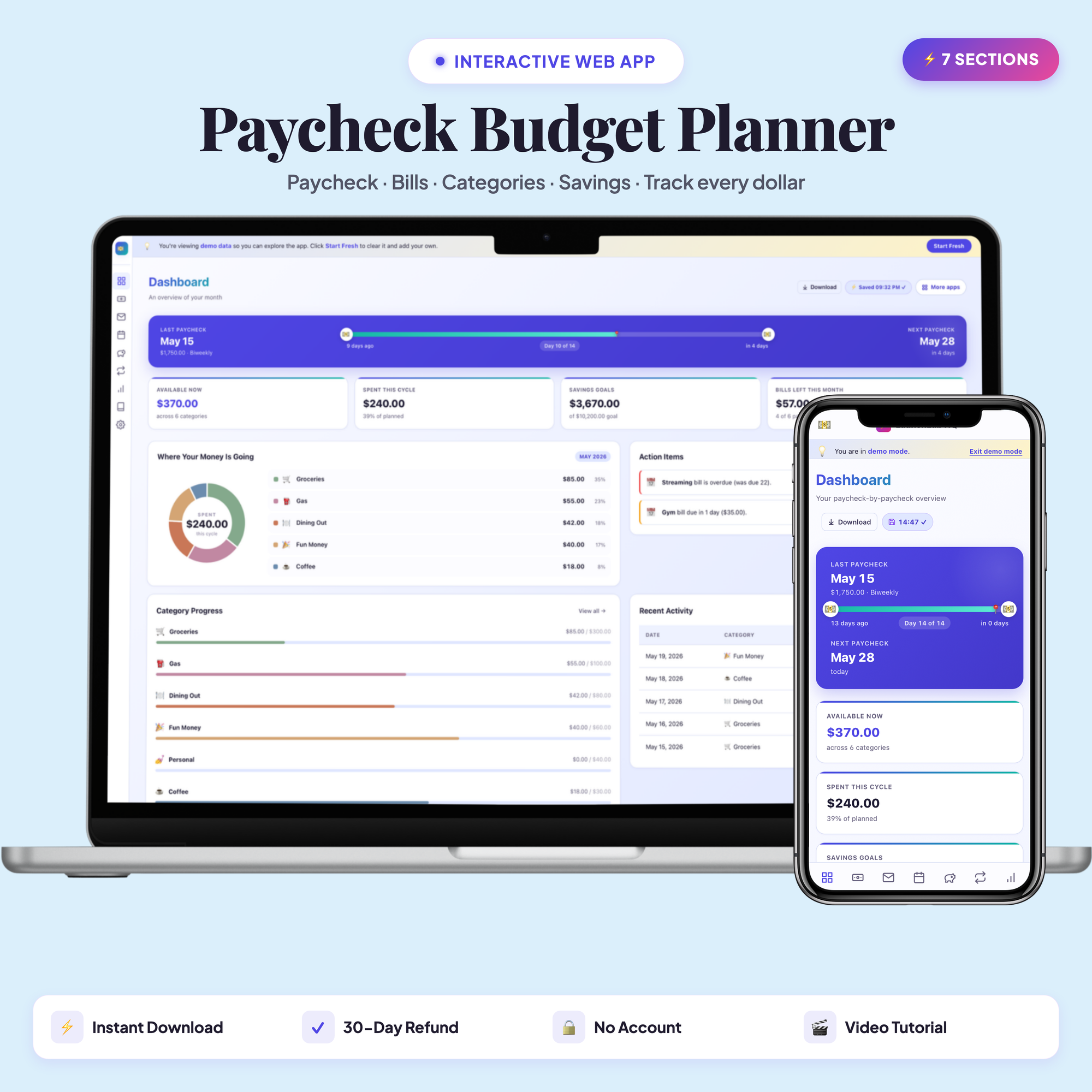 Paycheck Budget Planner